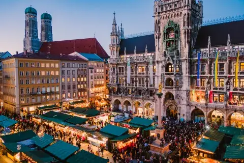 Munich Christmas market at Marienplatz