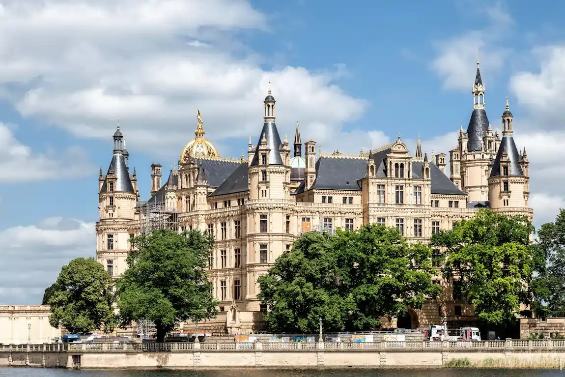 Schwerin Castle lake island Mecklenburg Germany